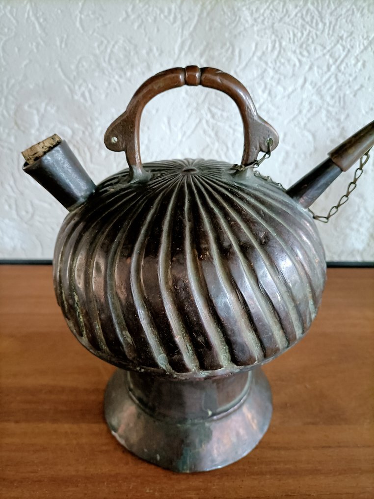 Jar - round-shaped ritual jug - Copper - Maghreb soil find #4.3