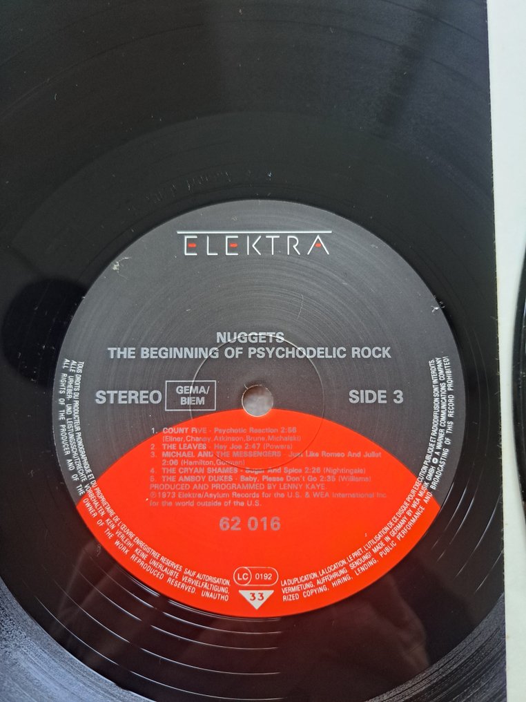 Various Artists/Bands in Rock - Πολλαπλοί καλλιτέχνες - Nuggets: The Beginning of Psychedelic Rock - Δίσκος βινυλίου - Reissue - 1972 #2.1