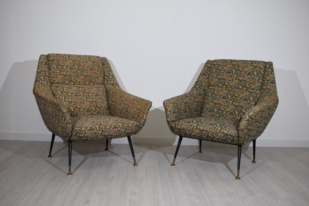 Minotti - Gigi Radice - Πολυθρόνα (2) - Ξύλο, Μέταλλο, Ορείχαλκος, Textile #1.0