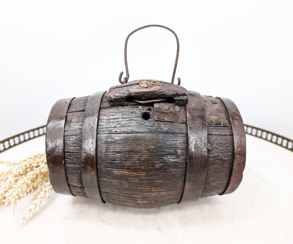 Ancien tonnelet à poudre - Baril - Chêne #2.1