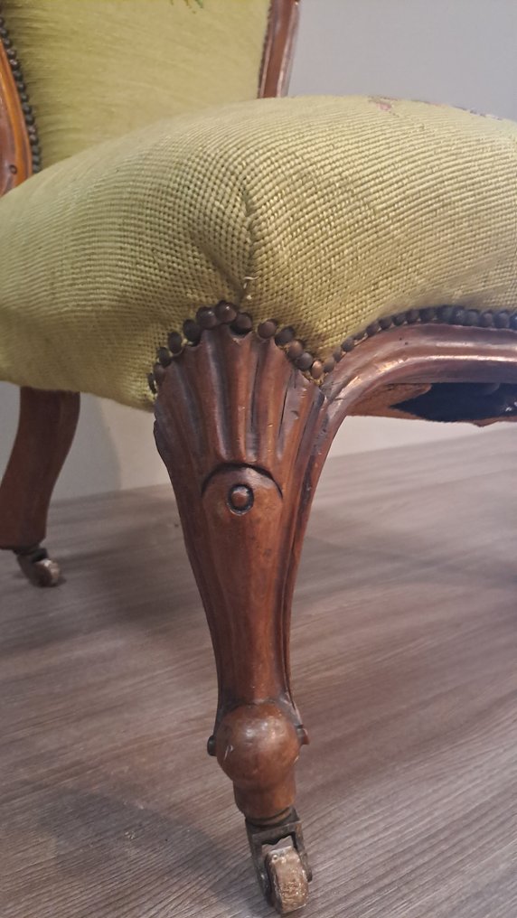 Tuoli - Eikenhout/Stof. #3.2