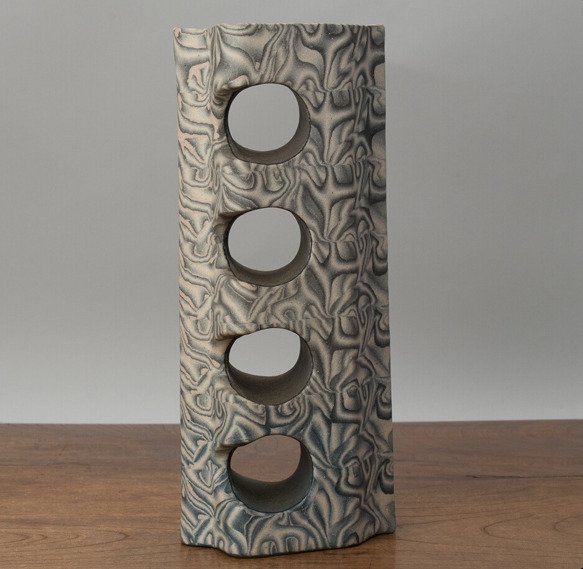 龙云纹理的Neriage花瓶——巧妙的大理石陶艺技法 - 陶瓷 - 西部功 Nisibu Isao (1948-) - 日本 - 1900-2000 #3.2