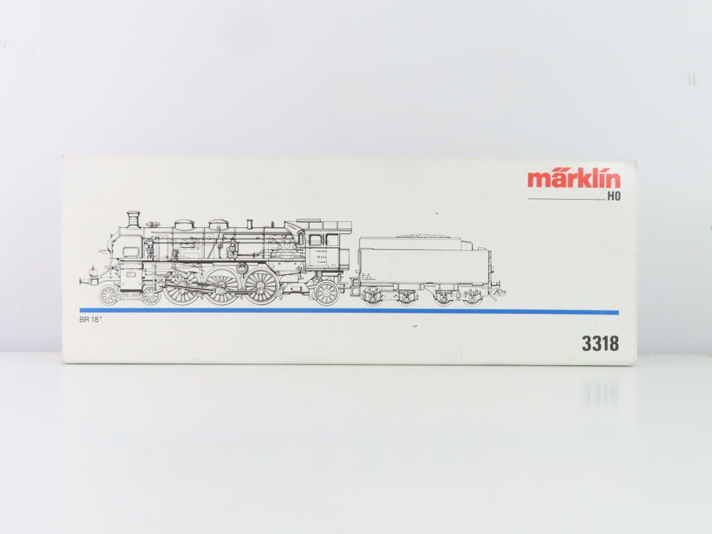 Märklin H0 - 3318 - Locomotiva a vapor com vagão de carvão (1) - BR 18.4, MFX/M4 digital com ESU LokSound 5, som completo - DRG #2.1