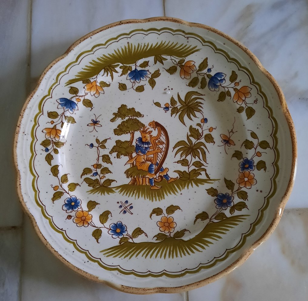 Vintage borden stijl 'Vieux Moustiers' - Table service (12) - Earthenware #3.2