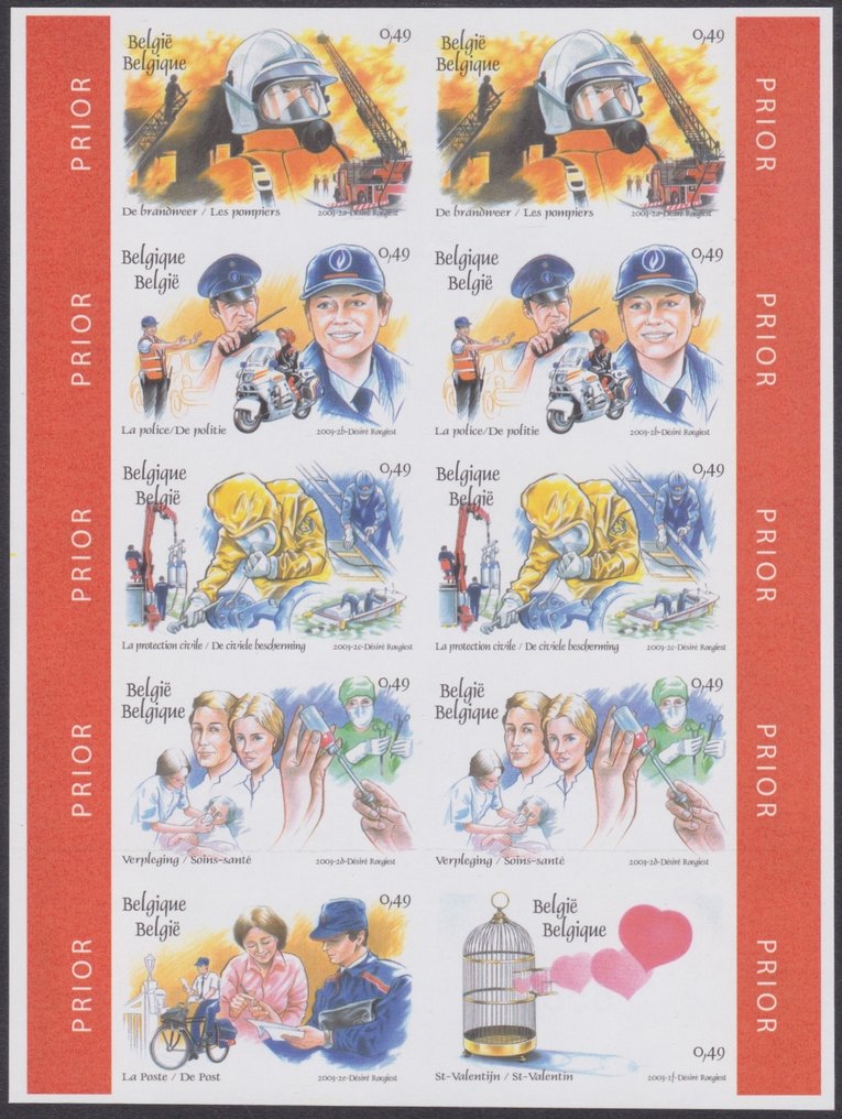 Belgia 2003 - Selecție de timbre neuzate și blocuri - OBP/COB/ tussen 3150 en 3224, bl 103/106 #1.0