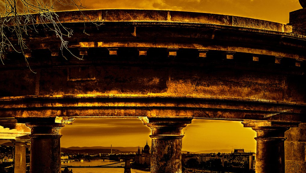 Gabor Helyes - Gellert Colonnade, Budapest No.5472GB #2.1