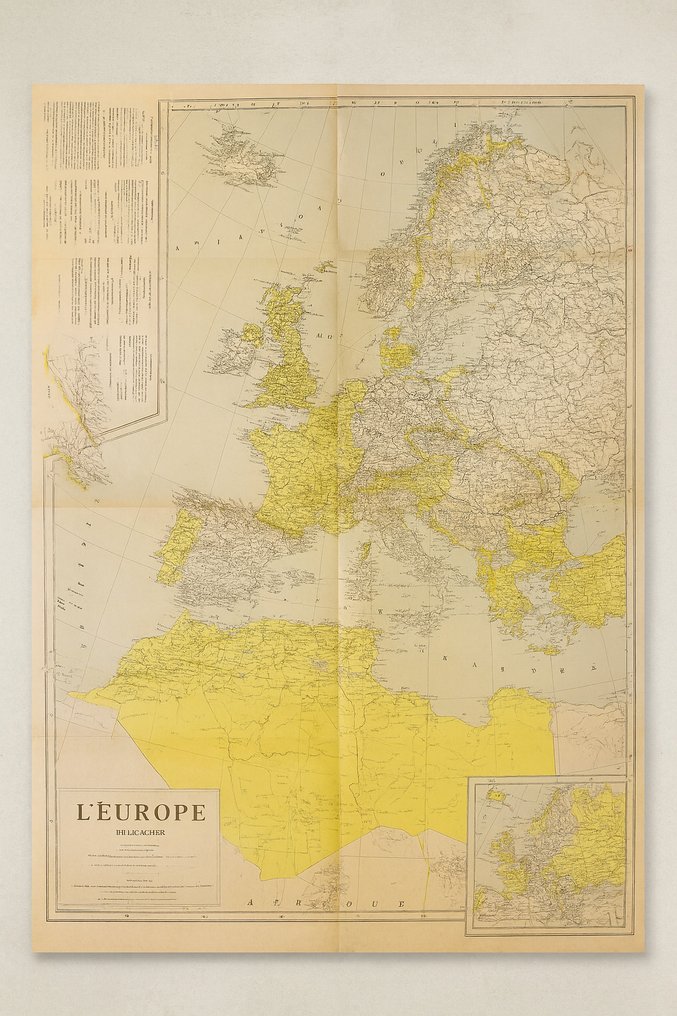 France - Europe – December 1939 – Original Large Map – WWII / WW2 – L’Illustration – Rare - Military accessories - 1939 #1.0
