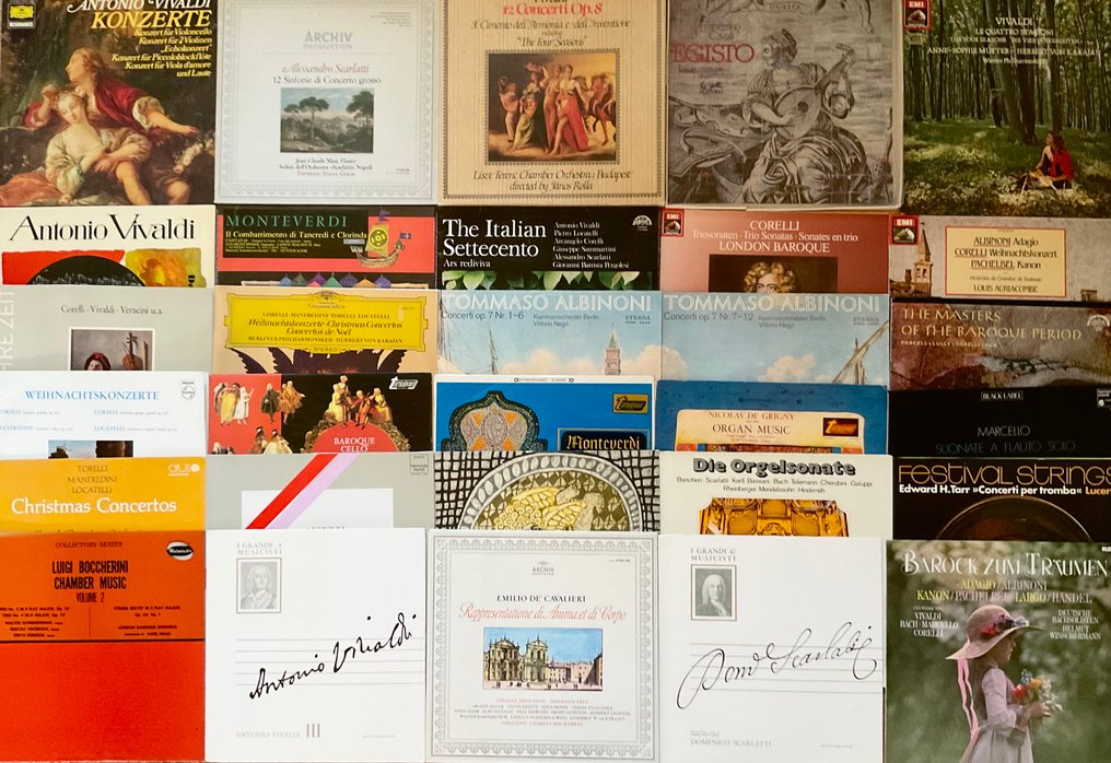 Great italian Baroque Composers - Flere artiser - 2 x LP Box Sets + 28 LP Albums ( 35 Records in total) - Flere titler - LP-album (flere elementer) - 1962 #1.0
