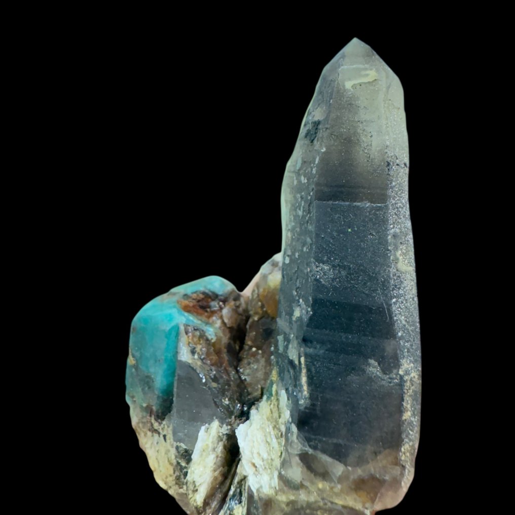 Amazzonite con smocky quartz - Altezza: 5 cm - Larghezza: 4 cm- 65 g #4.3