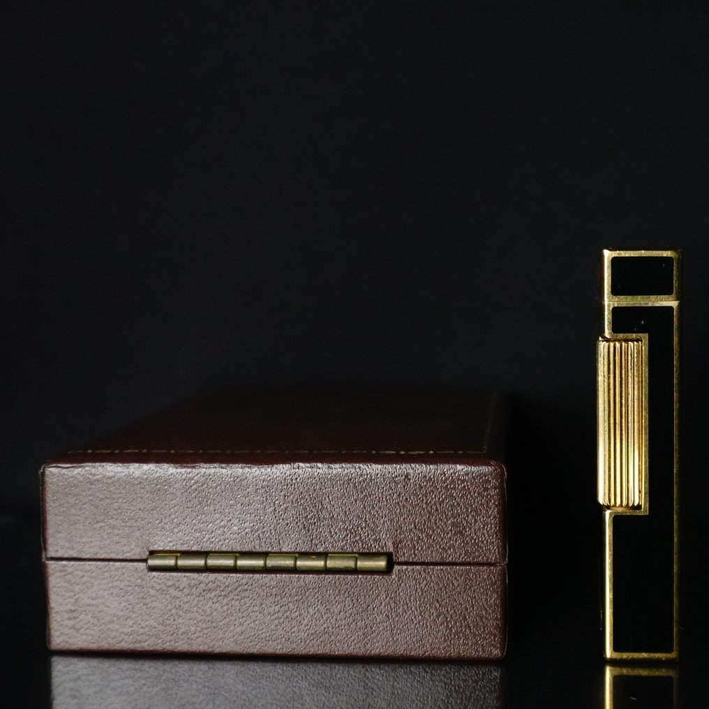 Dunhill - Rare Model Gold Leaf Rollagas Lighter - Sans Prix de Réserve - Briquet - Plaqué or, Noir laque #3.2