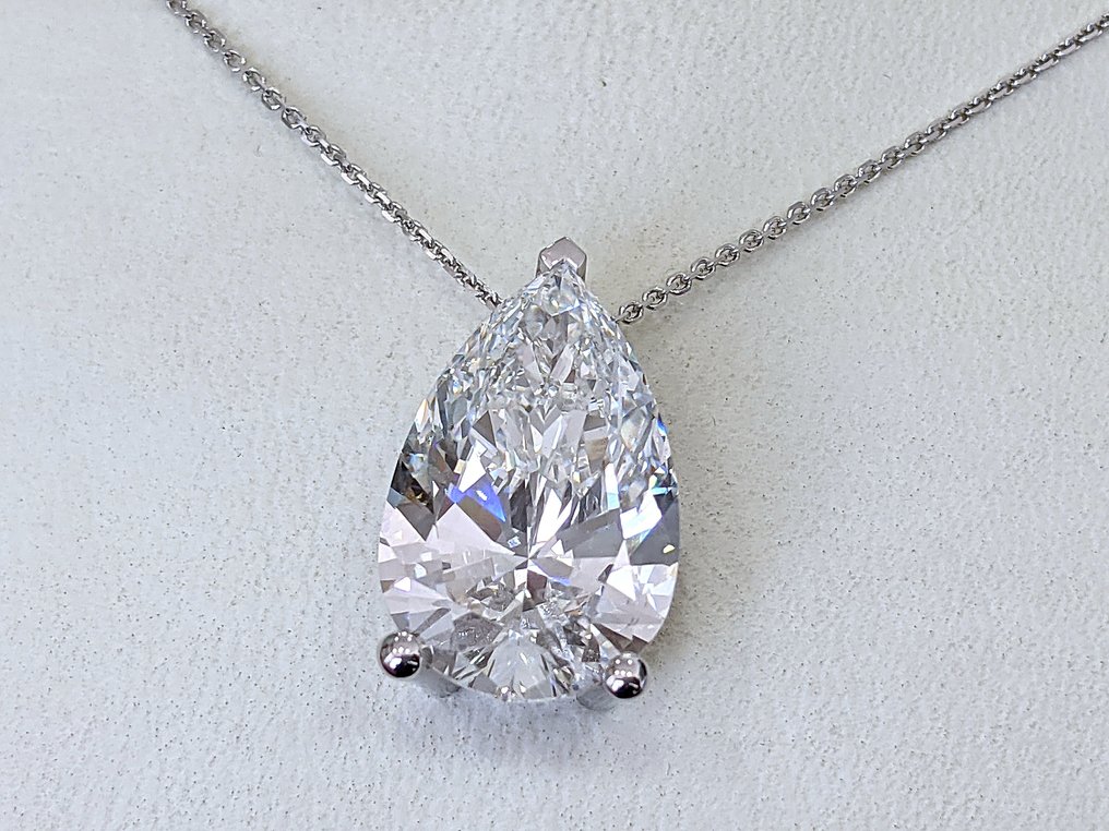 Κολιέ με μενταγιόν - 14 καράτια Λευκός χρυσός - 10.09ct. tw. Διαμάντι (Εργαστηριακής καλλιέργειας) - F VVS2 IGI #4.3