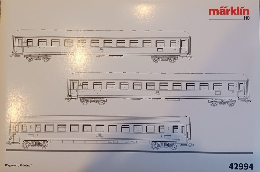 Märklin H0 - 42994 - Σετ επιβατικού τρένου μοντελισμού (3) - Ειδική σειρά 'Südwind' - DB #1.0