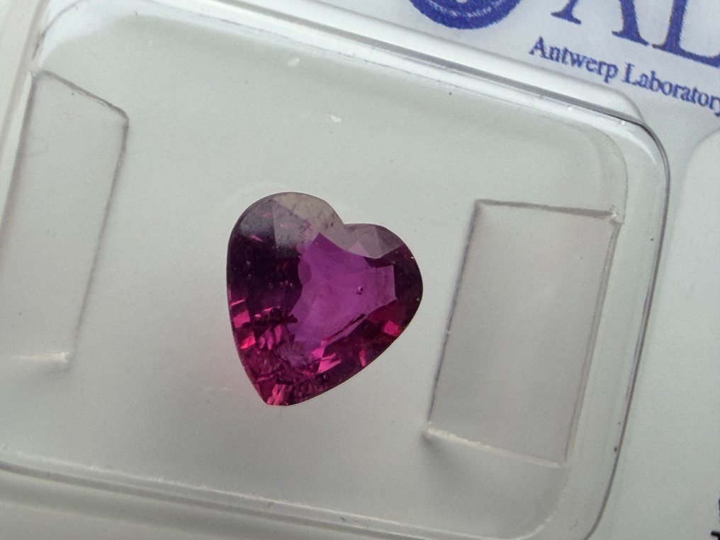 Różowy Szafir - 1.24 ct - Antwerp Laboratory for Gemstone Testing (ALGT) - Wysoka jakość - Brak ogrzewania #1.0