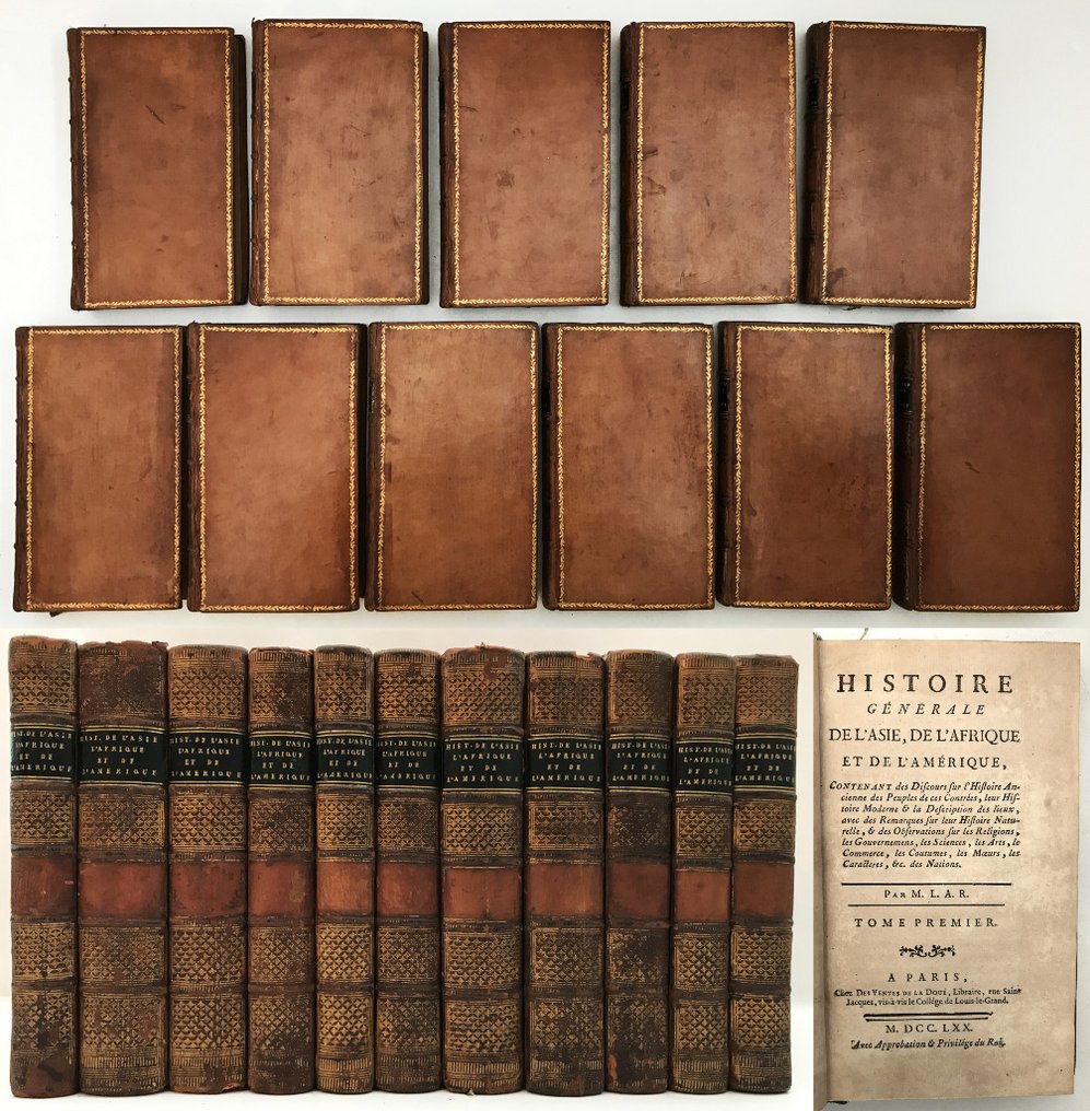 Pierre-Joseph-André Roubaud - Histoire Generale De L'Asie, De L'Afrique et De L'Amerique. Volumes 1-11. - 1770-1771 #1.0