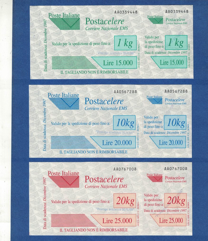 Ιταλική Δημοκρατία  - 1997 πλήρης ταχεία ταχυδρομική υπηρεσία. - S2251 #1.0