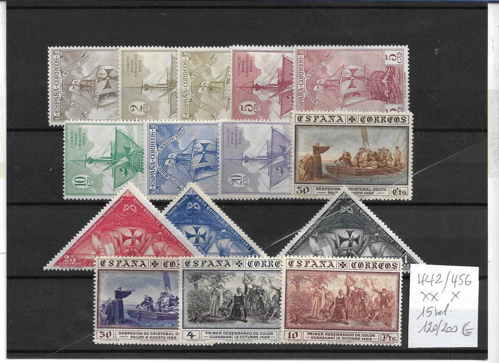 Spain 1930/1938 - Small collection of stamps and sheets, interesting. - Unificato N. 412/28+442/56+bf1/2+bf 5 #1.0