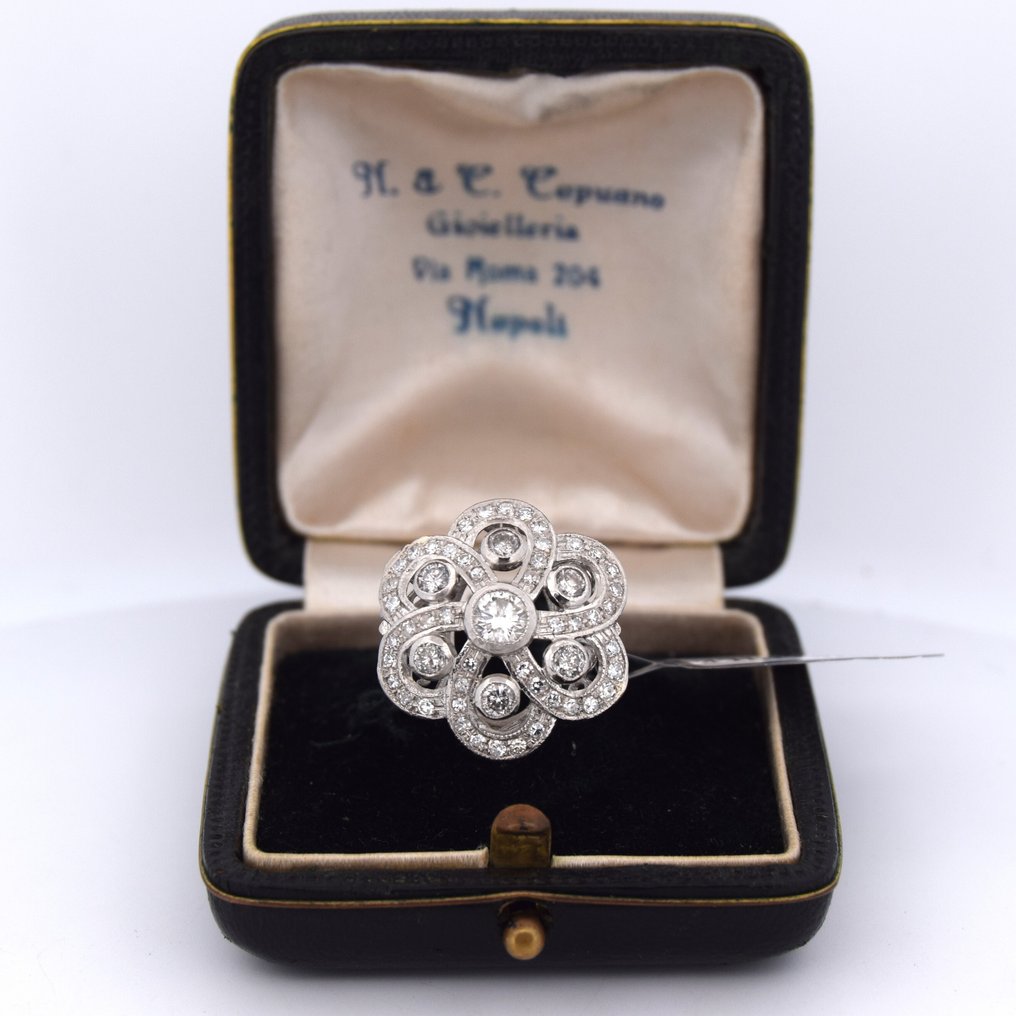 Δαχτυλίδι Πλατίνα - 2.07ct. tw. Διαμάντι (Φυσικό) - Διαμάντι #1.0