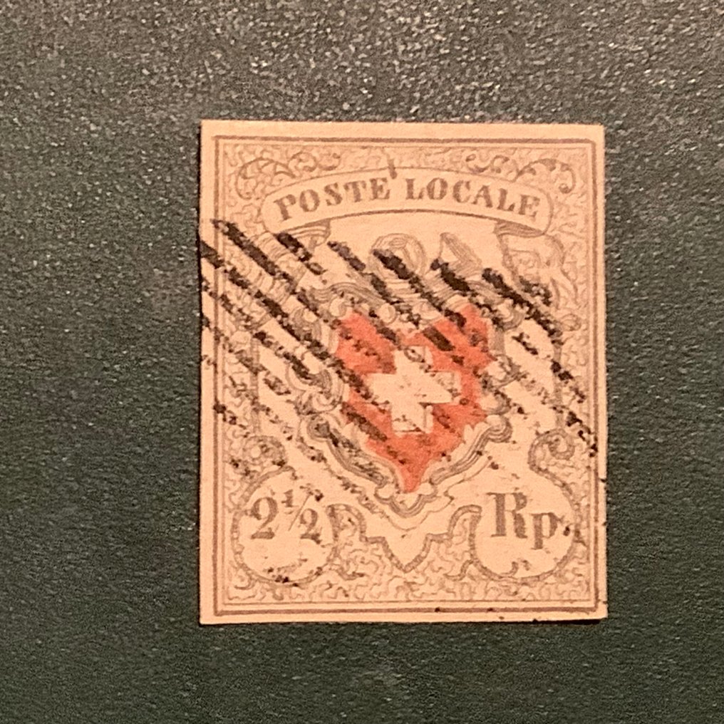 Schweiz 1850 - Post locale med smukke margener og godkendt. - Michel 6I - Zumstein 14 I #1.0