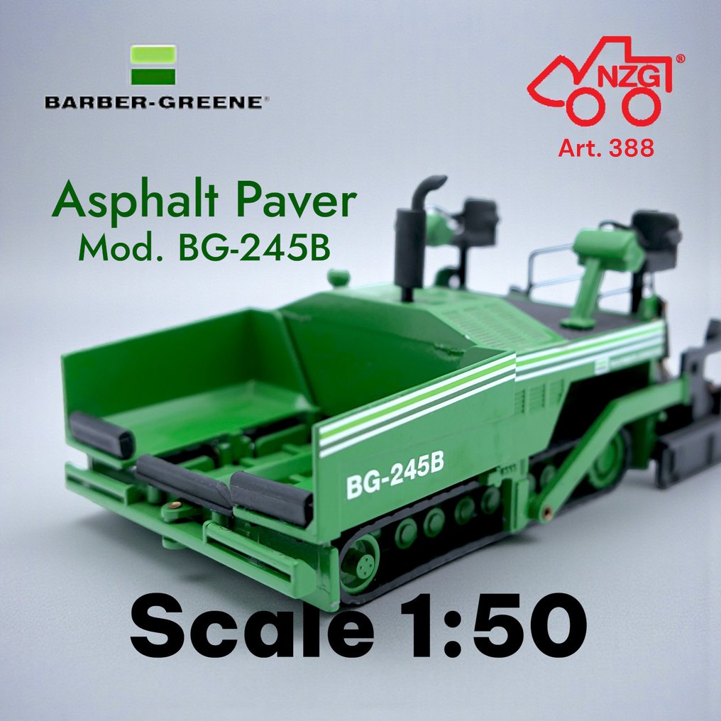 NZG Art. 388 - Scale 1:50 - 模型貨車 - Barber-Greene Asphalt Paver Mod. BG-245B - OUT OF STOCK #1.0