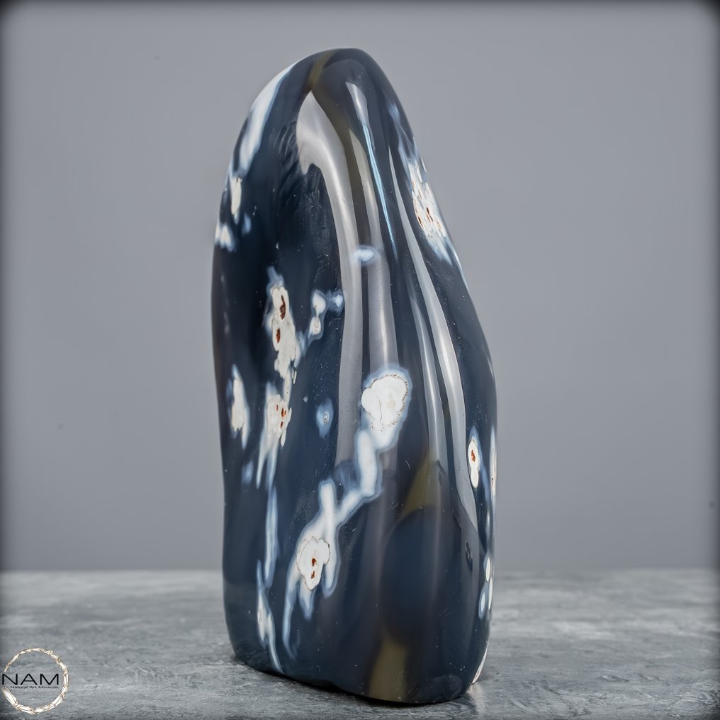 稀有天然玛瑙“虎鲸” Freeform- 1207.28 g #4.3