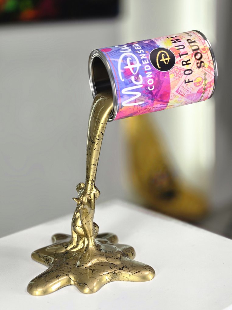 Patryk Konrad - Campbells Fortune gold soup splash sculpture, McDuck edition - limited edition. #1.0