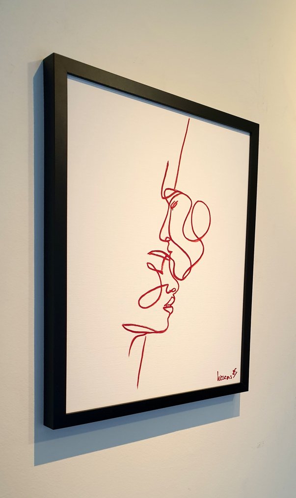 Liesens - Kiss and Say Goodbye ( on canvas met lijst) #2.1