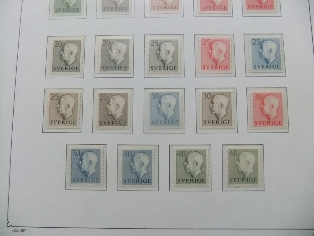 瑞典  - 丰富的新鲜完整收藏，装在 KABE 相册页上 #3.2