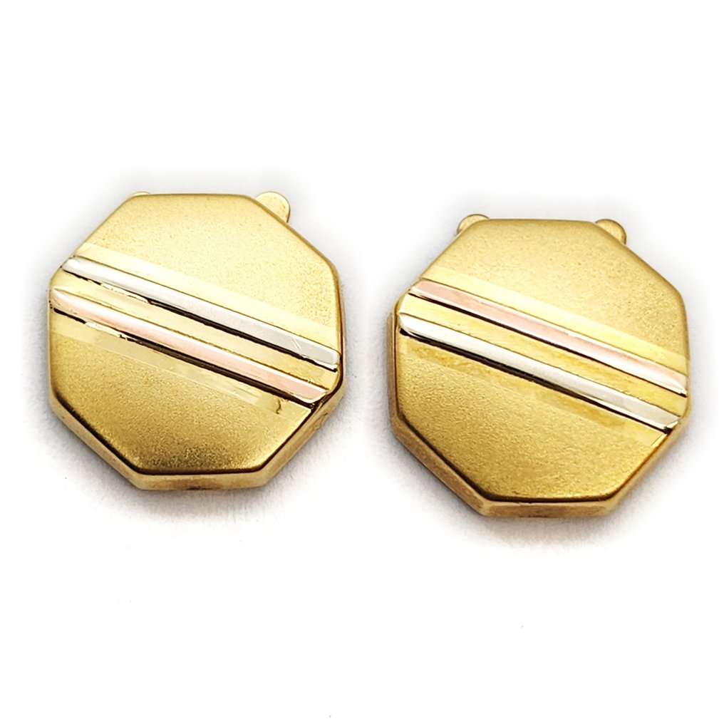 Μανικετόκουμπα - 18 καράτια Κίτρινο χρυσό, Λευκός χρυσός, Ροζ χρυσό #1.0