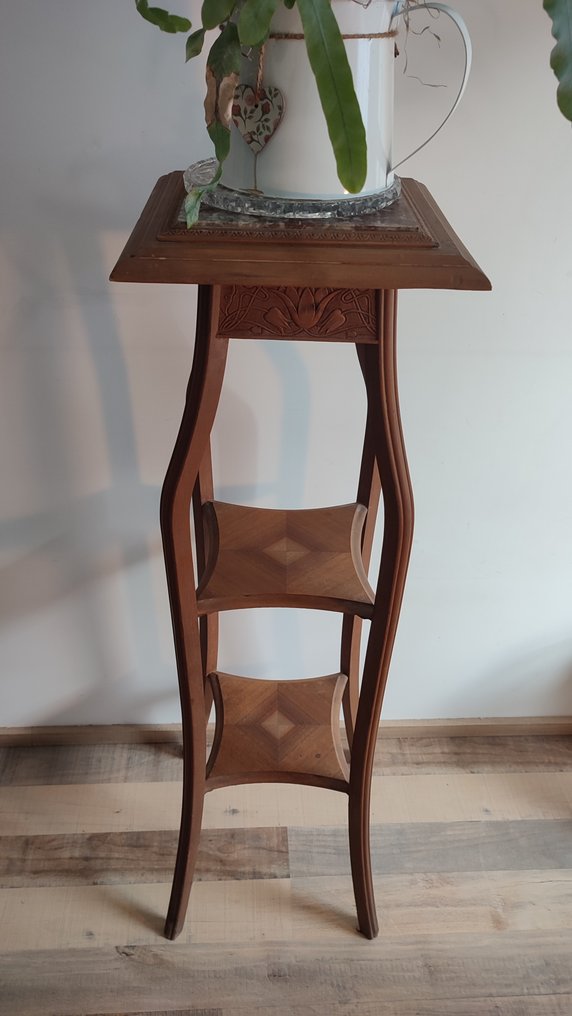 Bibliothèque - Table à plante - Librería - Madera, Mármol #1.0