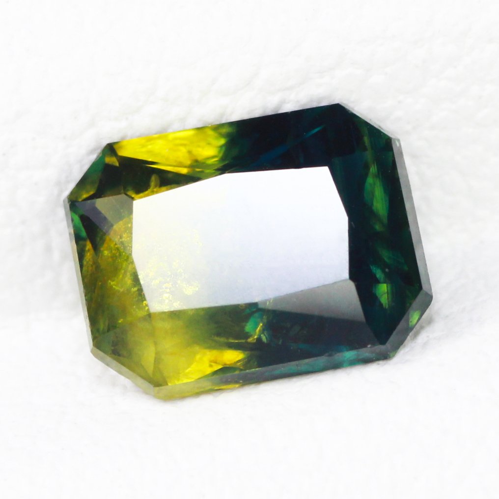 没有保留价 - 1 pcs  双色, 蓝色, 黄色 蓝宝石  - 1.42 ct - 国际有色宝石协会（ICA GemLab） - 优质稀有宝石 - 无加热 #3.2