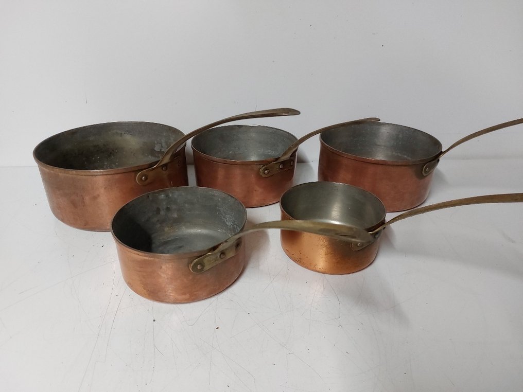 锅 (5) - 黄铜 - 5 个铜锅 #1.0
