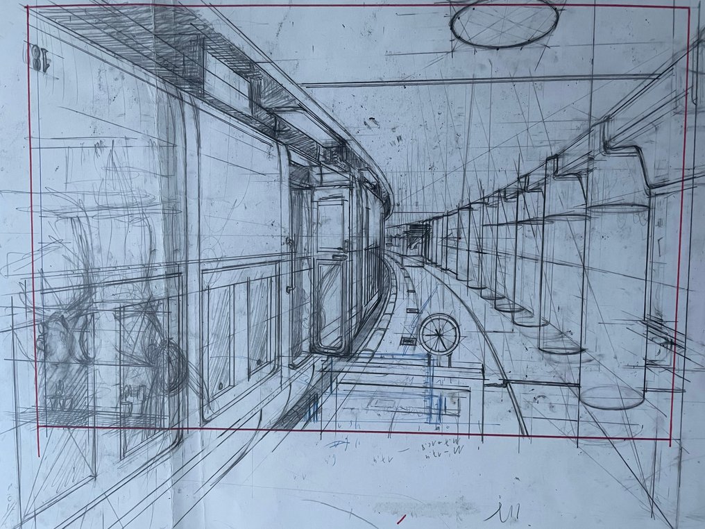 Stallaert, Dirk - 10 Original preliminary drawing - Schetstekeningen - studie Paris - Nino #1.0