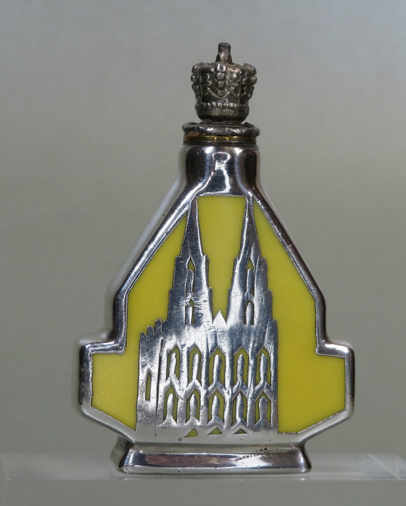 Parfumflesje (Crowntop) Köln am Rhein. (Domkerk) - Perfume bottle - .1000 silver #2.1