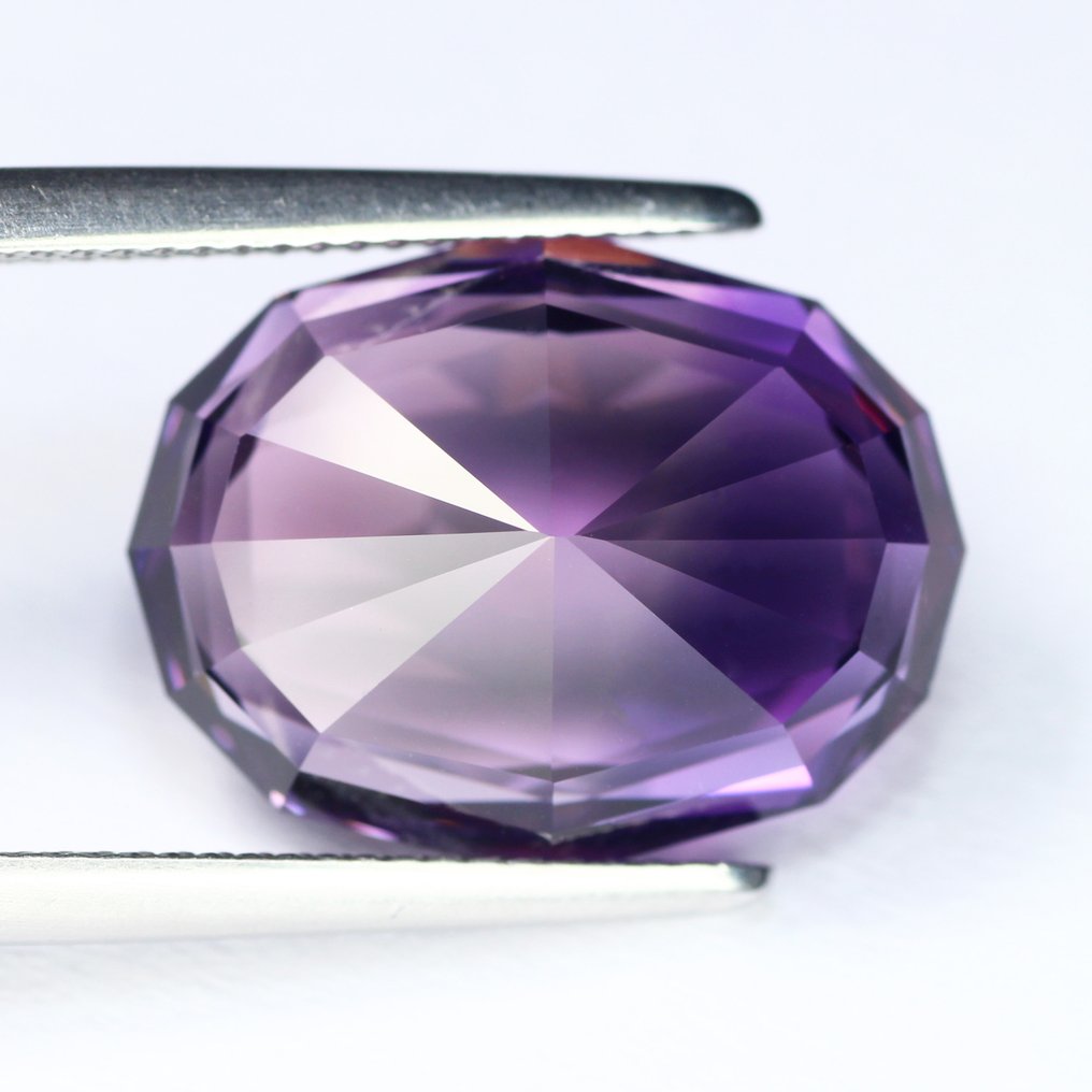 沒有保留價 - 1 pcs 紫色 紫水晶 - 13.24 ct - 國際有色寶石協會 (ICA GemLab) - AAA 精细切割 无加热 #2.1