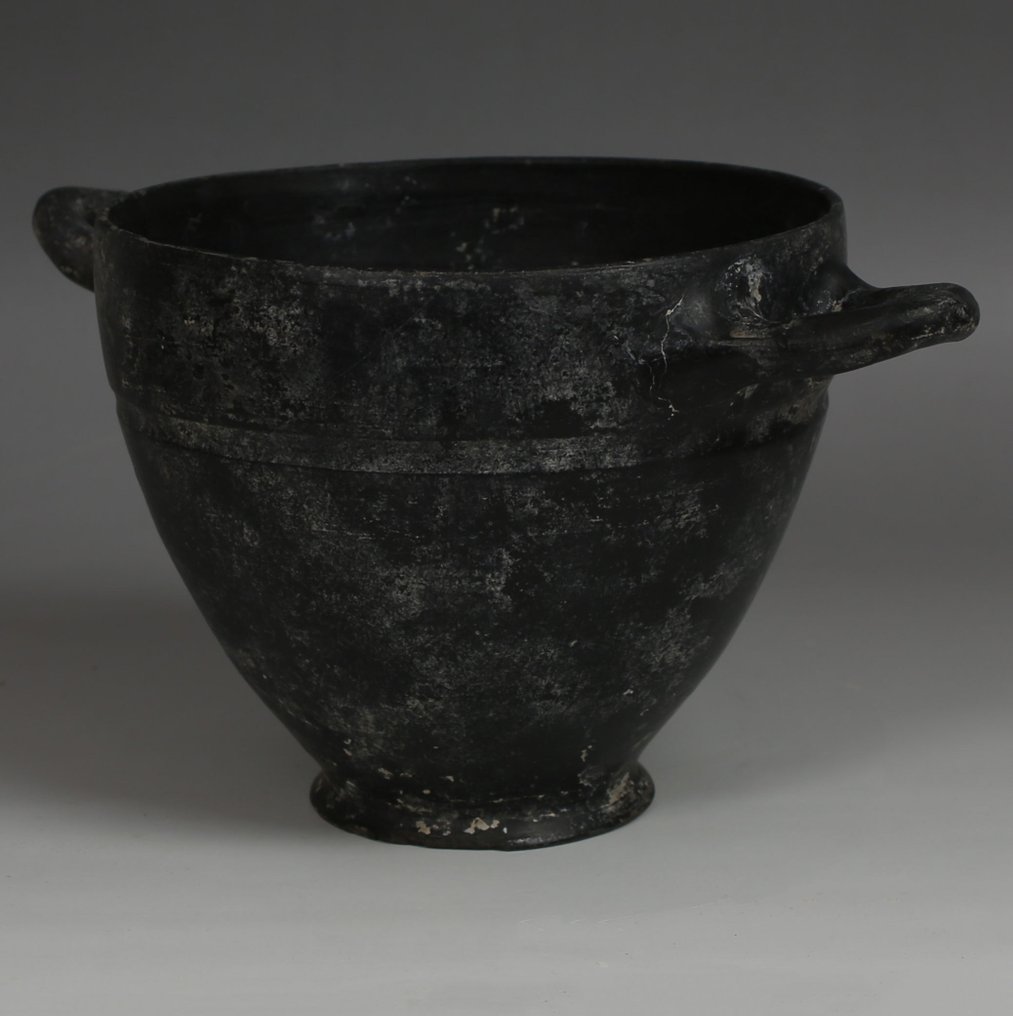 Etruscan 陶器 Skyphos, 西班牙出口许可证 #2.1