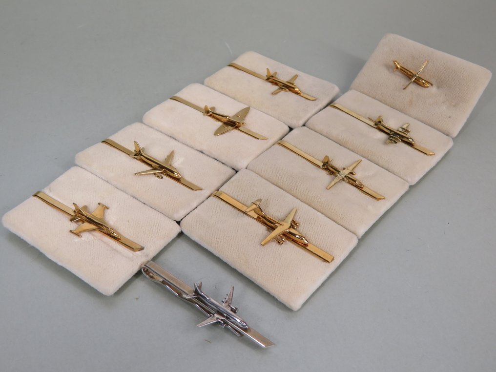 Collezione di spille aeronautiche - 1990-2000 - Argento solido e oro placcato #1.0