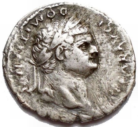 Roman Empire. Domitian (AD 81-96). Lot of 2 coins incl.: Æ As & AR Denarius  (No Reserve Price) #1.0