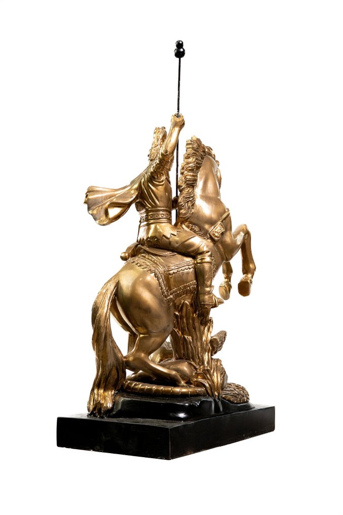 Γλυπτό, Grande scultura di San Giorgio - 75 cm - Μάρμαρο #3.2