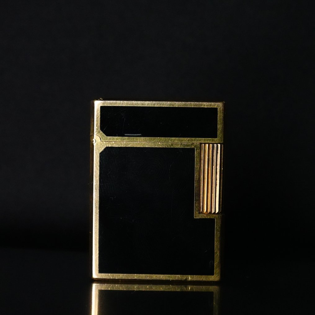 S.T. Dupont - Ligne 1 Short Vintage Gas Lighter - 没有保留价 - 打火机 - 镀金, 拉克黑 #1.0