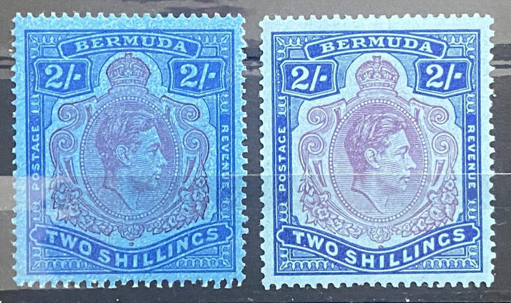 Bermuda 1938/1948 - KGVI 2S e 2.6S, 4 esempi non verificati, set di nozze d'argento MNH SG 2024 #1.0