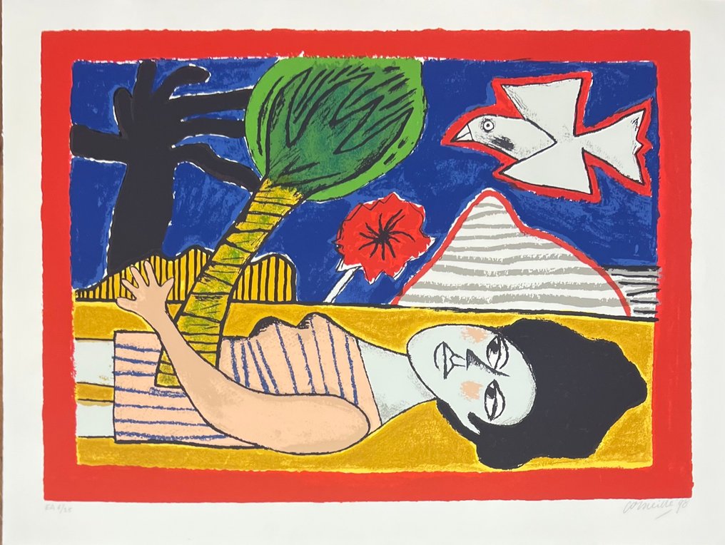 Corneille (1922-2010) - Grande lithographie signée : Plénitude de l'été #1.0