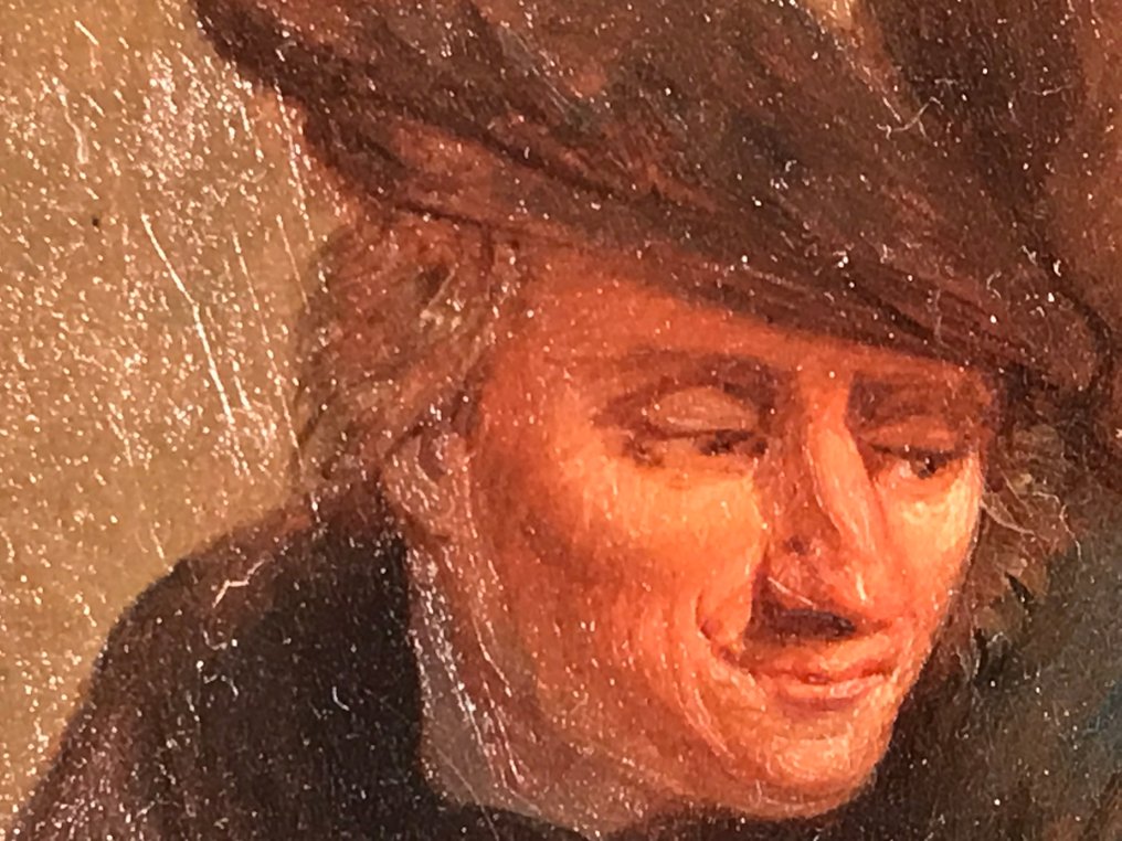 David Teniers the Younger (1610 - 1690), After - Les Philosophes Bacchiques Oil on Copper #4.3