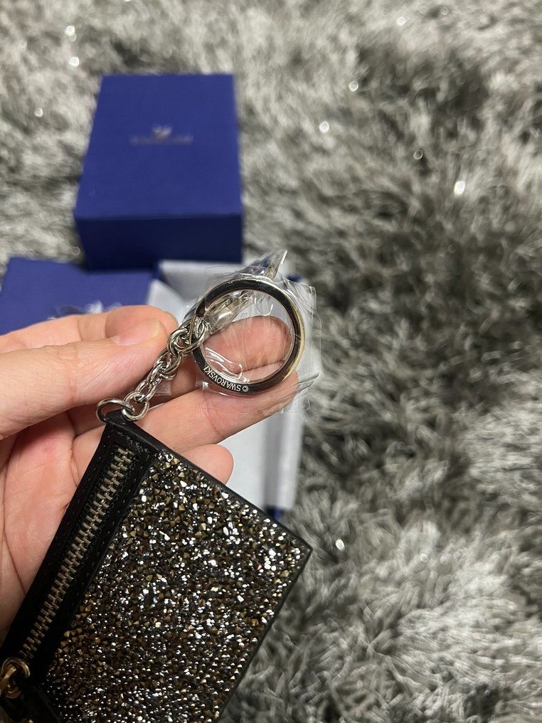 Swarovski - 玩具人偶 - Swarovski bag charm keyring - 皮革, 金属, 水晶 #2.1