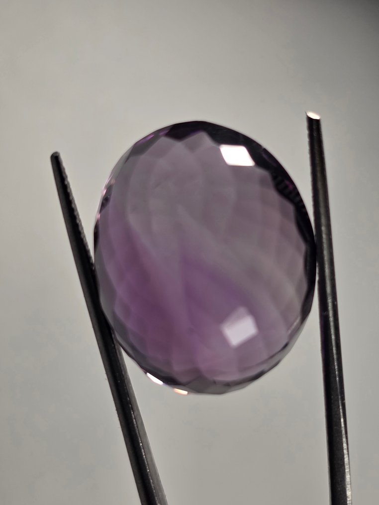 Fără preț de rezervă - 1 pcs  Purpuriu Ametist  - 40.14 ct - ALGT (Laboratorul pentru testarea pietrelor prețioase din Anvers) #3.2