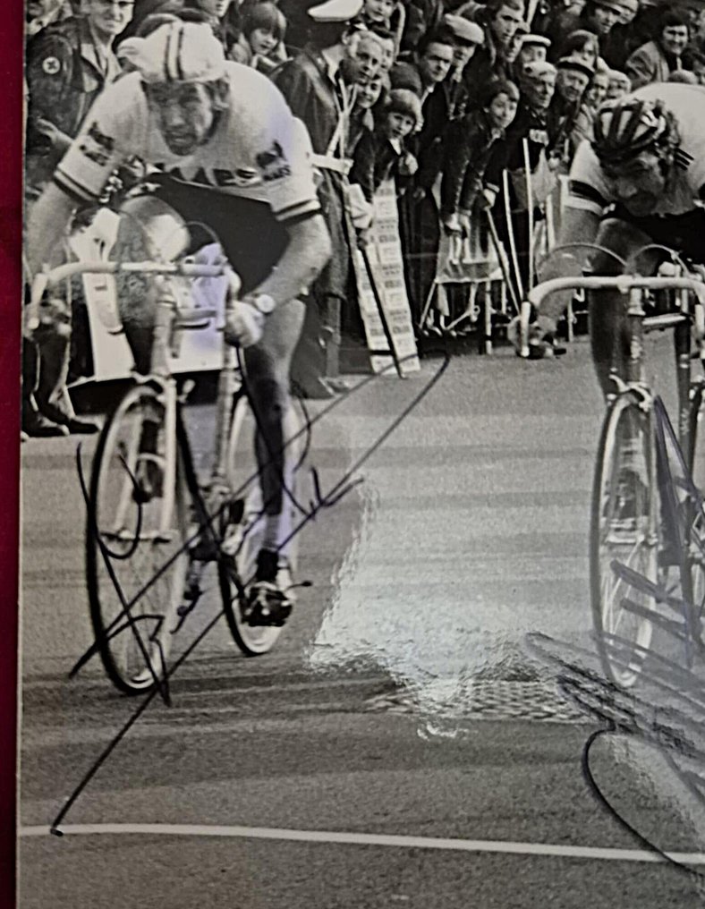 Photo originale dédicacée – Eddy Merckx & Franz Verbeeck - 1972 - Καρτ βιζίτ #1.0