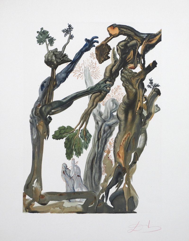 Salvador Dali (1904-1989) - Divine Comedie Signée - Enfer Chant 13 #1.0