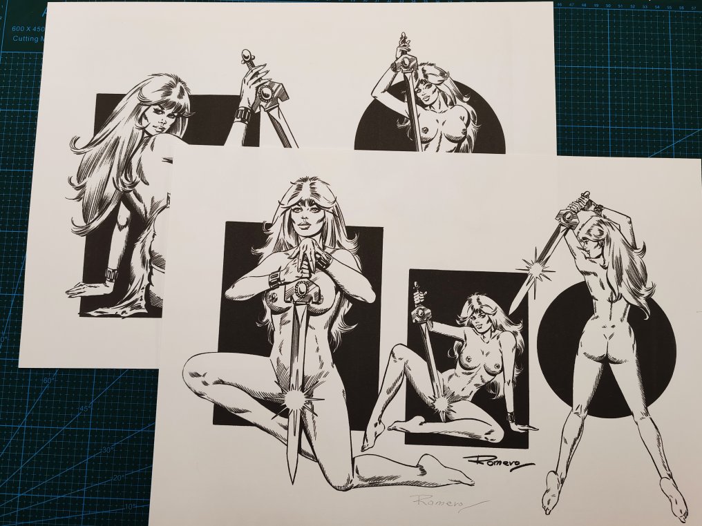 Enrique Badía Romero - 2 Lithograph - Axa - Signed #1.0