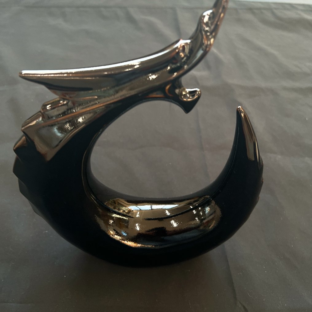 日本现代艺术：铜制龍（Dragon）置物 - 陶瓷 - 三枝惣太郎 Sōtarō Saegusa - 日本 - 带有盒子 #1.0