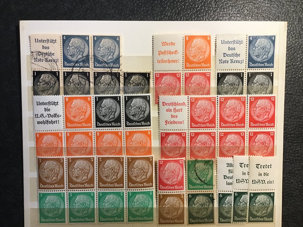 Cesarstwo Niemieckie 1937/1941 - Hindenburg i Hitler złożenia drukowane #1.0