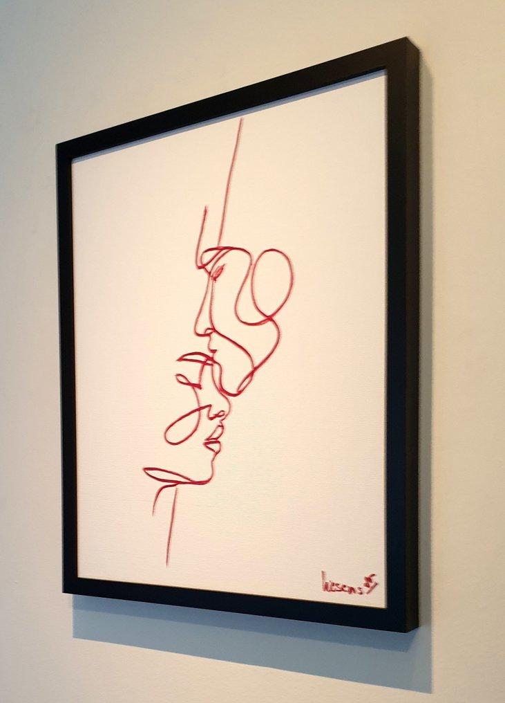 Liesens - Kiss and Say Goodbye ( on canvas met lijst) #1.0